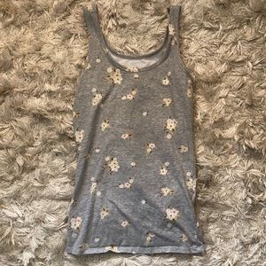 gray floral tank